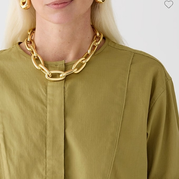 J. Crew Herringbon Twill Oversized Shirt - Picture 3 of 16